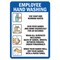 Signmission OSHA Sign, Employee Hand Washing, 5in X 3.5in Decal, 10PK, 3.5" W, 5" L, Employee Hand Washing OS-NS-D-35-25572-10PK - alternate 1